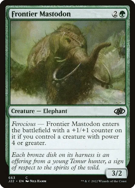 Frontier Mastodon, Magic card J22 663 — Jumpstart 2022 set