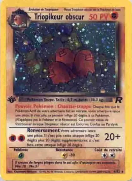 Triopikeur obscur, carte Pokémon TR 6 — extension Team Rocket