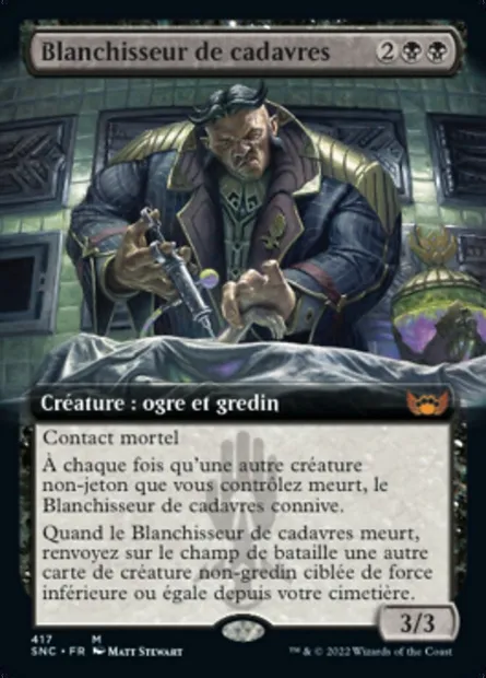 Blanchisseur de cadavres, carte Magic SNC 417 — extension Les rues de la Nouvelle-Capenna