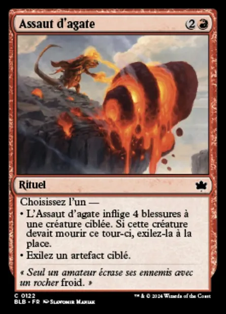 Assaut d'agate, carte Magic BLB 122 — extension Bloomburrow