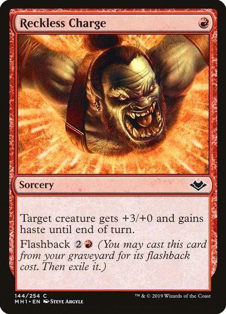 Reckless Charge, Magic card MH1 144 — Modern Horizons set