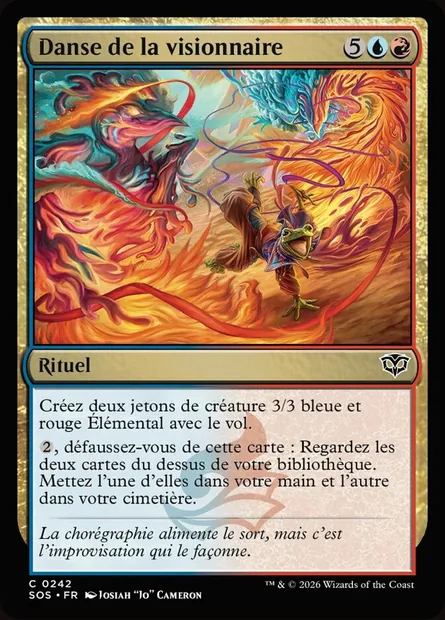 Danse de la visionnaire, carte Magic SOS 242 — extension Secrets of Strixhaven