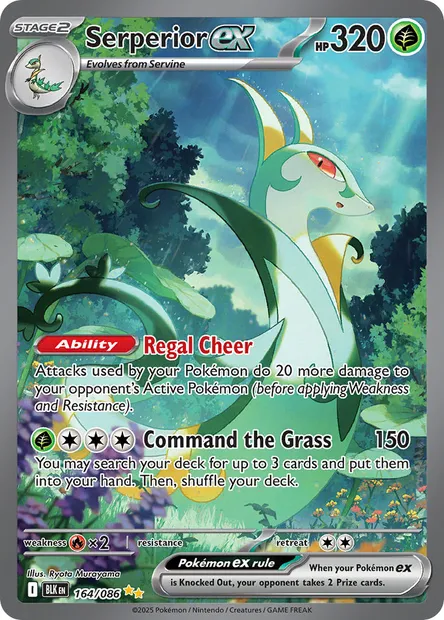 Serperior ex, Pokémon card BLK 164 — Black Bolt set