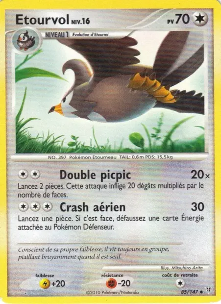 Etourvol, carte Pokémon SV 85 — extension Vainqueurs Suprêmes