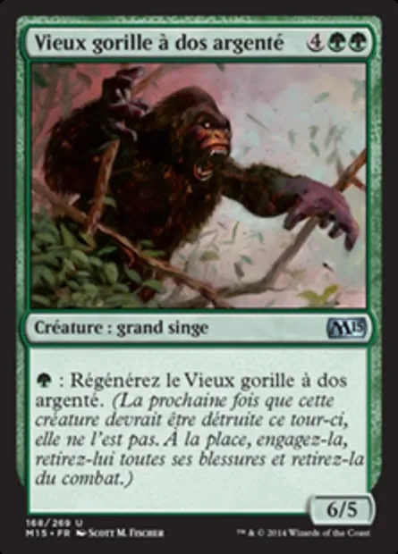 Vieux gorille à dos argenté, carte Magic M15 168 — extension Magic 2015
