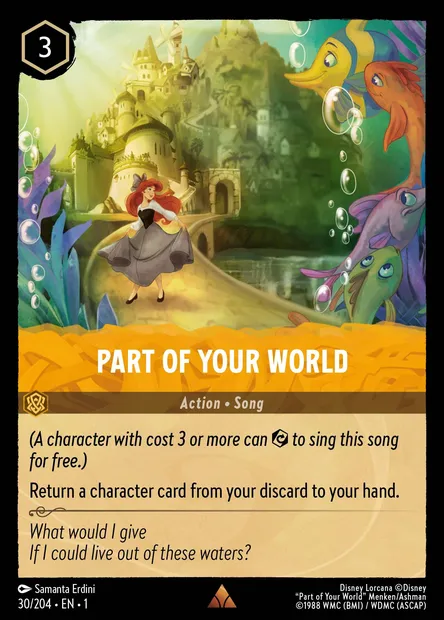 Part of Your World, Disney Lorcana card CH1-030 — The First Chapter set