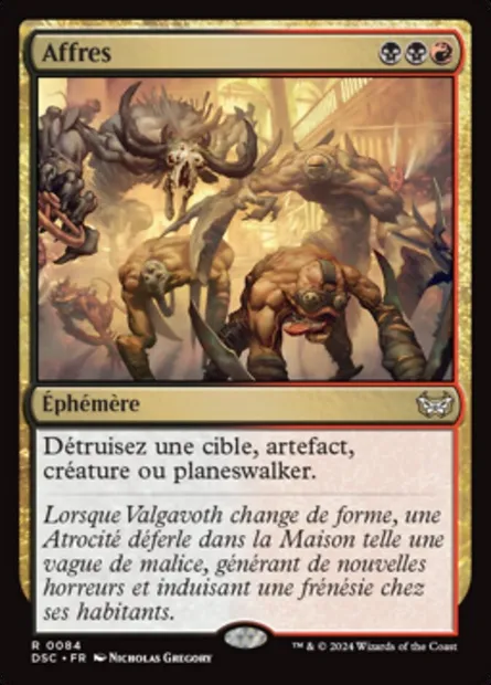 Affres, carte Magic DSC 84 — extension Duskmourn: House of Horror Commander
