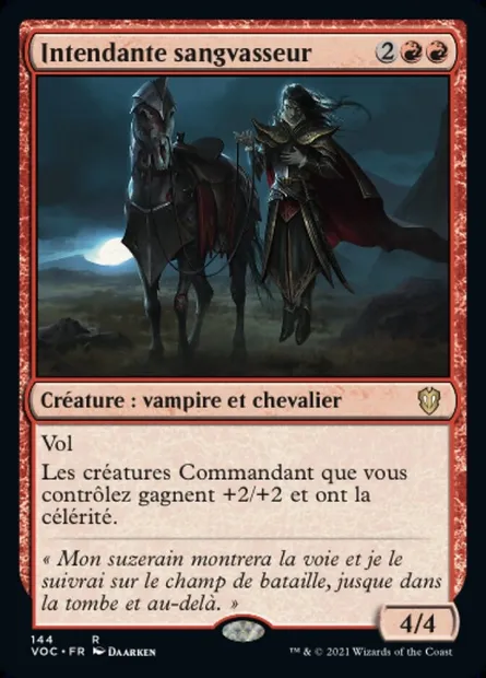 Intendante sangvasseur, carte Magic VOC 144 — extension Crimson Vow Commander