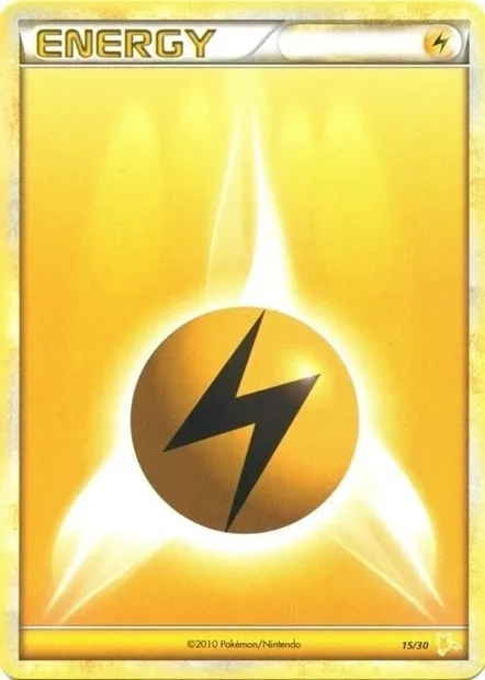 Lightning Energy, Pokémon card TK4R 015 — HS Trainer Kit (Raichu) set
