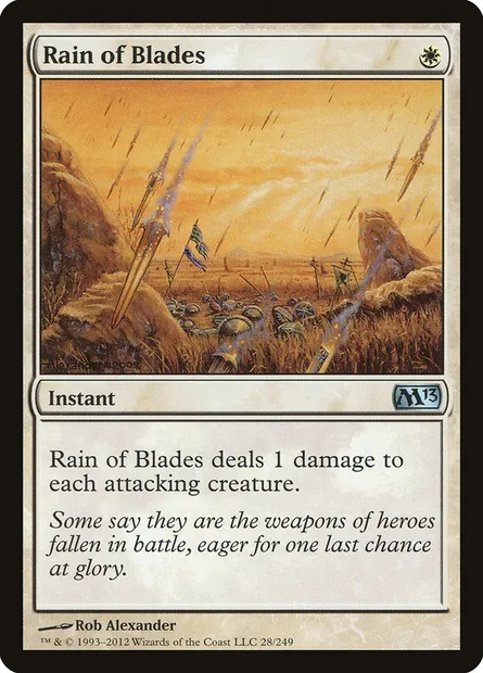 Rain of Blades, Magic card M13 28 — Magic 2013 set