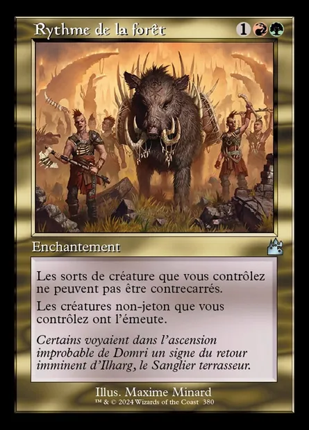 Rythme de la forêt, carte Magic RVR 380 — extension Ravnica Remastered