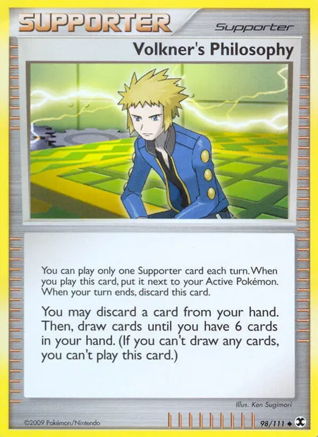 Volkner's Philosophy, Pokémon card RR 98 — Rising Rivals set