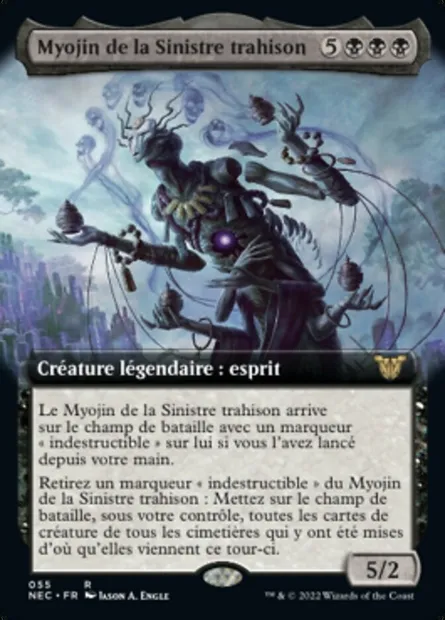 Myojin de la Sinistre trahison, carte Magic NEC 55 — extension Neon Dynasty Commander