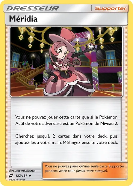 Méridia, carte Pokémon TEU 137 — extension Duo de Choc