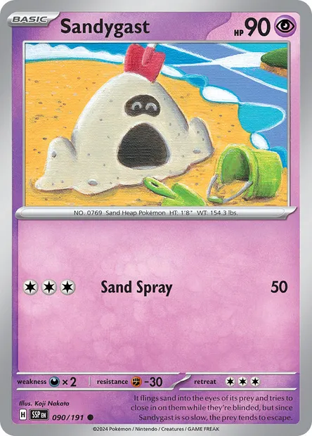 Sandygast, Pokémon card SSP 090 — Surging Sparks set