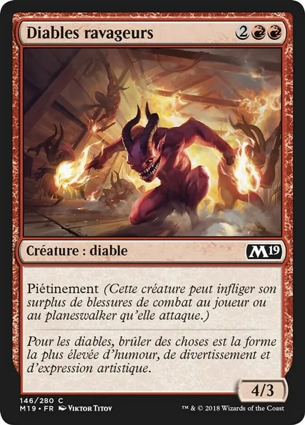 Diables ravageurs, carte Magic M19 146 — extension Core Set 2019