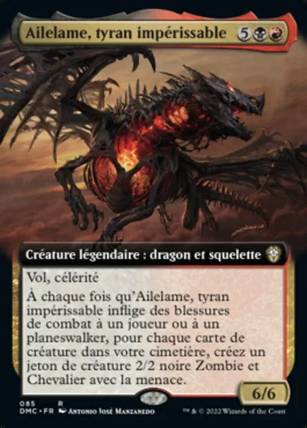 Ailelame, tyran impérissable, carte Magic DMC 85 — extension Dominaria United Commander