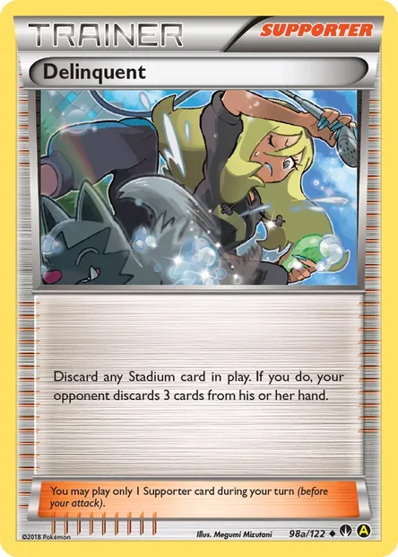 Delinquent, Pokémon card BKP 98a — BREAKpoint set