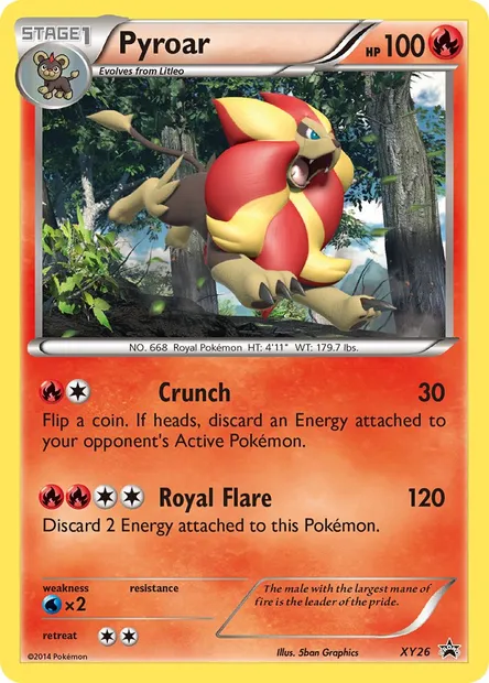 Pyroar, Pokémon card XY 26 — XY Black Star Promos set