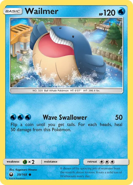 Wailmer, Pokémon card CES 39 — Celestial Storm set