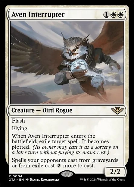 Aven Interrupter, Magic card OTJ 4 — Outlaws of Thunder Junction set