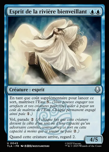 Esprit de la rivière bienveillant, carte Magic TLA 45 — extension Avatar: The Last Airbender