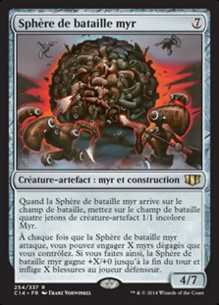 Sphère de bataille myr, carte Magic C14 254 — extension Commander 2014