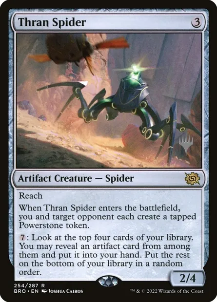 Araignée thran, carte Magic PBRO 254p — extension The Brothers' War Promos