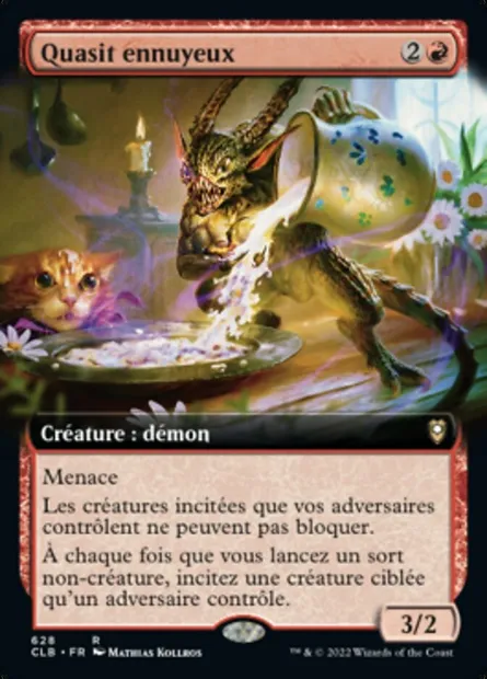 Quasit ennuyeux, carte Magic CLB 628 — extension Commander Légendes : la bataille de la Porte de Baldur