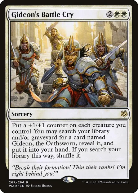 Gideon's Battle Cry, Magic card WAR 267 — War of the Spark set