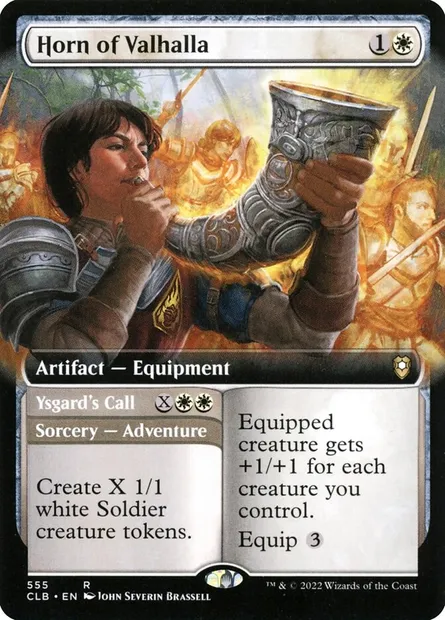 Horn of Valhalla // Ysgard's Call, Magic card CLB 555 — Commander Legends: Battle for Baldur's Gate set