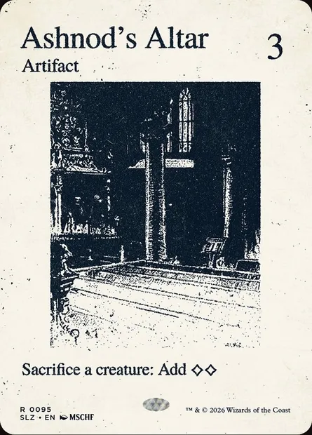 Autel d'Ashnod, carte Magic SLZ 95 — extension The Zeta Set