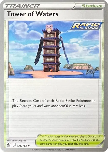 Tour de l'Eau, carte Pokémon WCD22 138 — extension World Championship Decks 2022