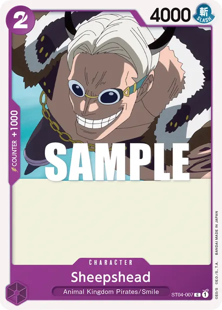 Sheepshead, carte One Piece ST04-007 — extension Animal Kingdom Pirates