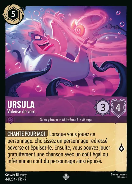 Ursula - Voleuse de voix, carte Disney Lorcana CH9-044 — extension Fabuleux