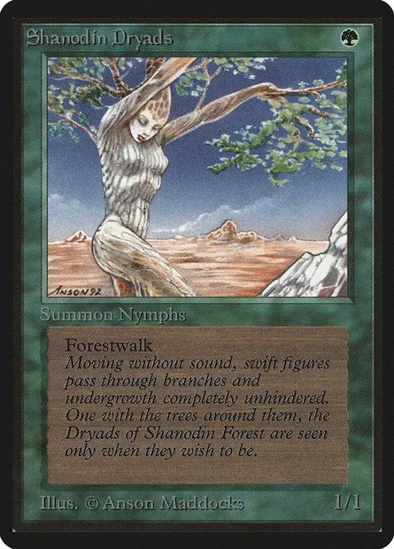 Shanodin Dryads, Magic card LEB 217 — Limited Edition Beta set