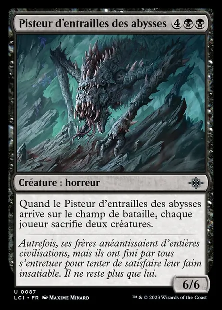 Pisteur d'entrailles des abysses, carte Magic LCI 87 — extension The Lost Caverns of Ixalan