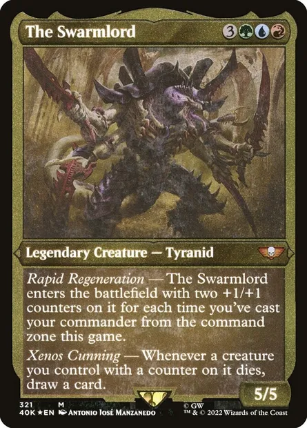 The Swarmlord, Magic card 40K 321 — Warhammer 40,000 Commander set