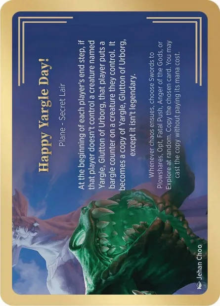 Happy Yargle Day!, Magic card PSSC 4 — Secret Lair Showcase Planes set