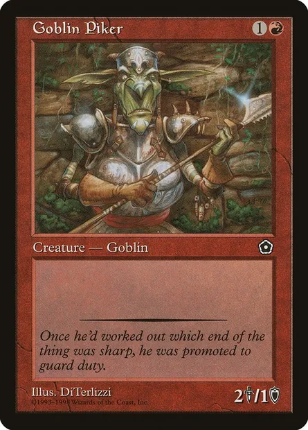 Goblin Piker, Magic card P02 102 — Portal Second Age set