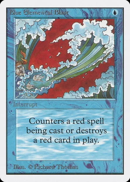 Blue Elemental Blast, Magic card 2ED 50 — Unlimited Edition set