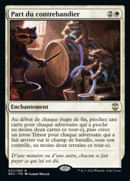 Part du contrebandier, carte Magic NCC 21 — extension New Capenna Commander