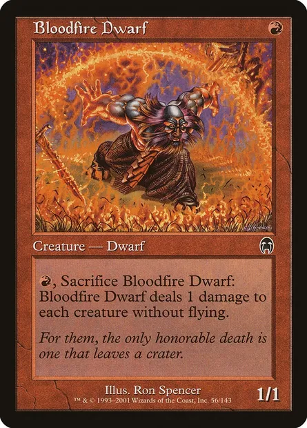 Bloodfire Dwarf, Magic card APC 56 — Apocalypse set