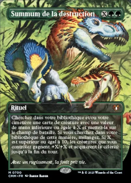 Summum de la destruction, carte Magic CMM 700 — extension Commander Masters