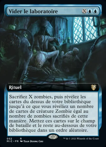 Vider le laboratoire, carte Magic MIC 52 — extension Midnight Hunt Commander