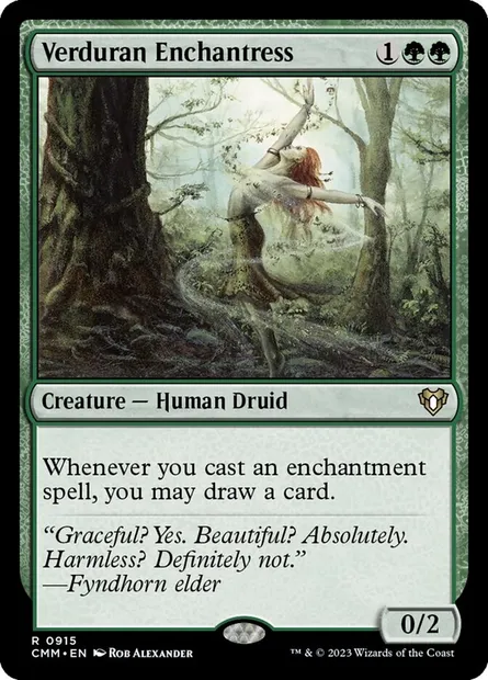 Verduran Enchantress, Magic card CMM 915 — Commander Masters set