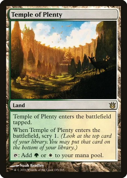 Temple of Plenty, Magic card BNG 165 — Born of the Gods set