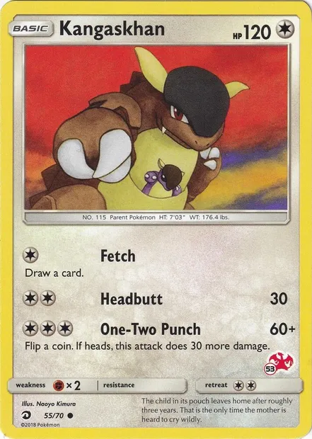 Kangourex, carte Pokémon BA20 055c-53 — extension Battle Academy 2020