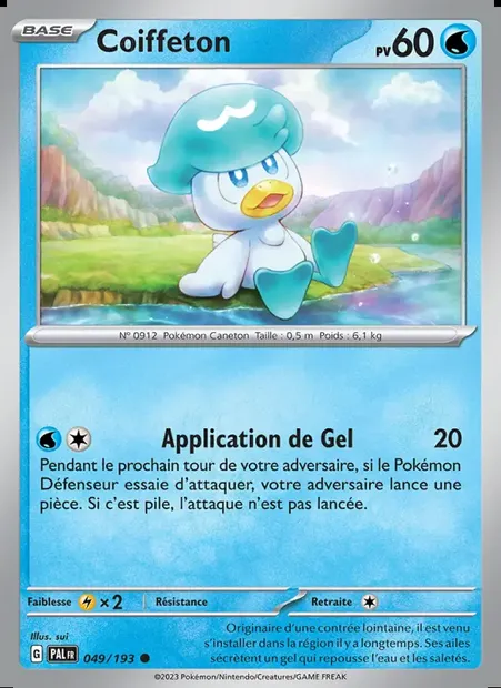 Coiffeton, carte Pokémon PAL 049 — extension Évolutions à Paldea