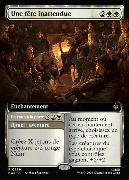 Une fête inattendue // At the Door, carte Magic HOB 289 — extension The Hobbit